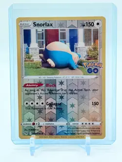 Snorlax #55 Holo Rare Reverse Holo 055/078 Pokemon GO TCG 2022 NM - Image 1