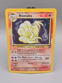 Pokemon TCG Ninetales Base Set 2 12/130 Holo - Image 1
