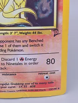 Pokemon TCG Ninetales Base Set 2 12/130 Holo - Image 4