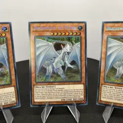 Yugioh Drachengeist Des Weißen LCKC-DE018 1. Auflage Secret Rare Playset - Image 2