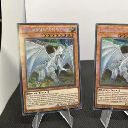 Yugioh Drachengeist Des Weißen LCKC-DE018 1. Auflage Secret Rare Playset - Image 3