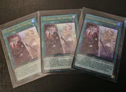 3x The Fallen & The Virtuous CH01-EN019 Ultra Rare Yugioh Playset NM - Image 1