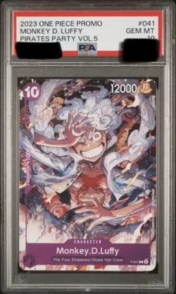 2023 ONE PIECE MONKEY D. LUFFY GEAR 5 PIRATE PARTY VOL. 5 PSA 10 P-041 English - Image 1