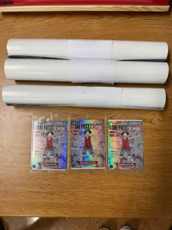 One Piece Monkey D. Luffy US Voyage College Basketball Promo Card+Poster/ U of I - Image 1