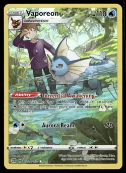 Pokemon Cards Vaporeon TG02/TG30 Brilliant Stars Trainer Gallery *eBay Live* - Image 1