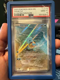 Pokemon Squirtle Holo Card TCG SV Scarlet & Violet 151 Series 170/165 PSA 10 - Image 1