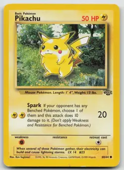 Pokemon Card Pikachu Common Jungle 60/64 - Image 1