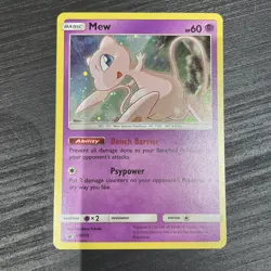 Mew SM215 Black Star Promo Holo Pokemon Card LP condition - Image 1