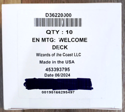 MTG WELCOME DECK DISPLAY OF 10 WIAZRDS OF THE COAST RELEASE DATE 6/2024 - Image 1