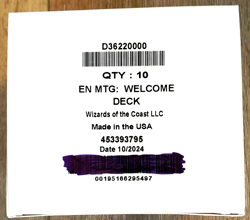 MTG WELCOME DECK DISPLAY OF 10 WIZARDS OF THE COAST RELEASE DATE 10/2024 - Image 1