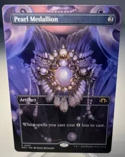 Magic MTG - Pearl Medallion *Borderless* Modern Horizons 3 Near Mint & Un-Played - Image 1