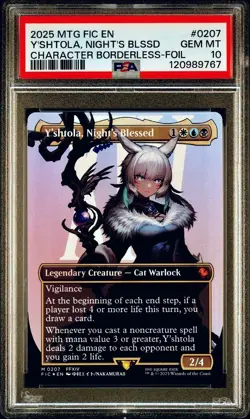 2025 MTG Final Fantasy Y'shtola, Night's Blessed Borderless Foil PSA 10 - Image 1