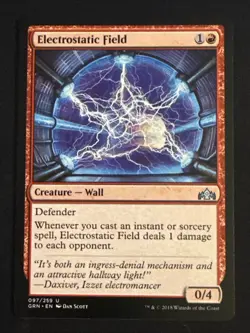 1x Electrostatic Field (097) Guilds of Ravnica LP MTG Magic the Gathering x1 MKE - Image 1