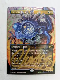 MTG FOIL Psychic Frog SIGNED IN GOLD BY CHUCK LUKACS - Image 1