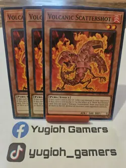 Yu-Gi-Oh Volcanic Scattershot X3 LD10 1st Edition Common Light Played - Image 1
