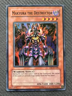 Yugioh Makyura the Destructor Unlimited Edition Super Rare DB1-EN169 LP/NM - Image 1