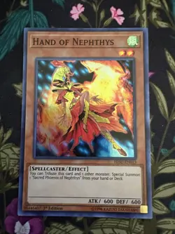 Yu-Gi-Oh! Hand of Nephthys HISU-EN013 Super Rare 1st Edition Near Mint - Image 1