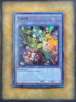 Yugioh Token SDCH-ENT01 Super Rare 1st Ed LP - Image 1