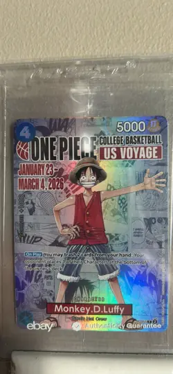 Bandai One Piece CCG Monkey.D.Luffy US Voyage Promo Card P-055 - Image 1