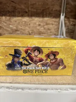 SEALED One Piece Card Game [12x] Tin Pack Set Vol.2 [TS-02] Display English - Image 1