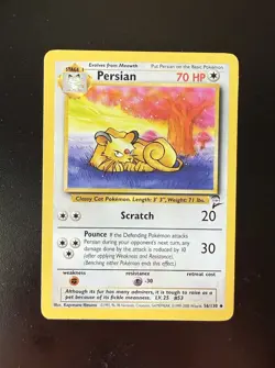 Pokemon TCG Persian Base Set 2 Unlimited Uncommon Card 56/130 - Image 1