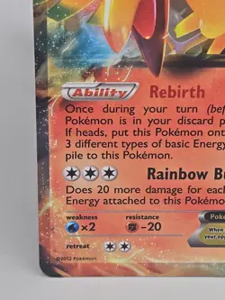 Pokemon TCG Cards Ho-Oh EX 22/124 Dragons Exalted Ultra Rare Holo EXC - Image 5