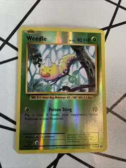 Pokemon TCG Weedle Evolutions 5/108 Reverse Holo Common Card - Image 1