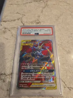 PSA 10 Gem Mint Charizard & Braixen GX 067/064 Remix Bout FA 2019 Japanese Card - Image 1