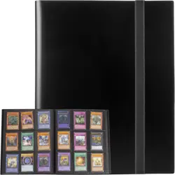 Classic Black PVC-Free Card Binder - 20 Refillable Pages for All Card Types - Image 3