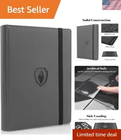 Sturdy 9 Pocket Card Collection Binder - Water-Resistant for Secure Storage - Image 1