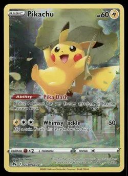 Pokemon Cards Pikachu GG30/GG70 Crown Zenith Galarian Gallery Holo *eBay Live* - Image 1
