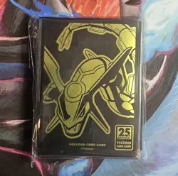 1 Pack 25th Anniversary Rayquaza Official Pokemon Card Game TCG Sleeves 65 Count - Image 1