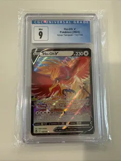 Pokemon TCG Ho-Oh v Silver Tempest Holo Ultra Rare Card 140/195 CGC MINT 9 - Image 1