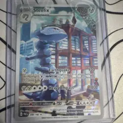 Pokemon Steelix 208/182 SV04 Paradox Rift Illustration Rare Holo Card - Image 1