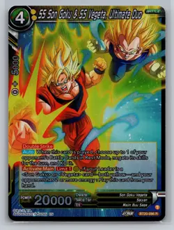 Dragon Ball Super Card Game Power Absorbed #BT20-096 R SS Goku & SS Vegeta Foil - Image 1