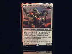 Raph & Leo, Sibling Rivals #166 R (FOIL) - MTG Teenage Mutant Ninja Turtles - Image 1