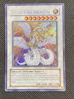 YuGiOh! - Light End Dragon RGBT-EN09 Secret Rare Unlimited Edition Near Mint - Image 1