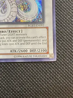 YuGiOh! - Light End Dragon RGBT-EN09 Secret Rare Unlimited Edition Near Mint - Image 2