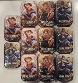 Lot Of 11 One Piece Mini Tin. Vol 2 TS-02 OP-13 22 PACKS Sealed Promos - Image 1