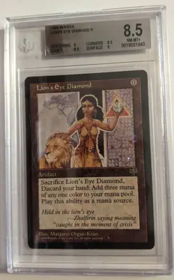 MTG English Magic Card LION'S EYE DIAMOND BGS 8.5 from MIRAGE - Image 1