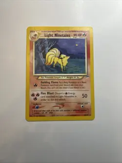Pokemon TCG Light Ninetales Neo Destiny Card 50/105 - Image 1