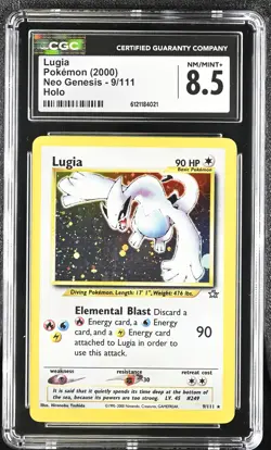 CGC 8.5 Lugia 2000 Neo Genesis 9/111 Holo Pokemon Card - Image 1