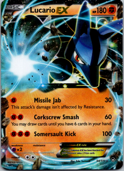 Lucario EX - 54/111 - Pokemon Furious Fists XY Ultra Rare Card VLP - Image 1