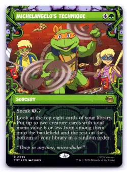 MTG Michelangelo's Technique (Showcase) Foil R Teenage Mutant Ninja Turtles (TMT - Image 1