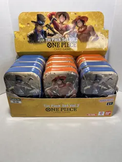 One Piece TCG Tin Pack Set Vol. 2 Set Lot Of 12 TS-02 Display English New - Image 1