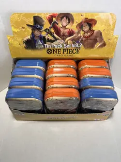 One Piece TCG Tin Pack Set Vol. 2 Set Lot Of 12 TS-02 Display English New - Image 2