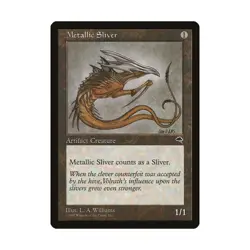 Metal Sliver Magic the Gathering Tempest Common LP Lightly Played - Image 1