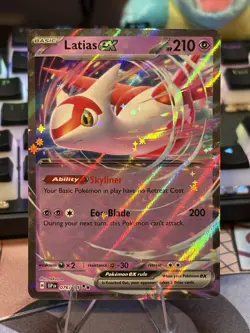 Pokemon TCG Latias ex 076/191 SV08: Surging Sparks Double Rare NM - Image 1