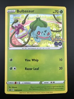 Bulbasaur SWSH231 Pokemon Go Sword & Shield Black Star Promo Cosmos Holo - Image 3