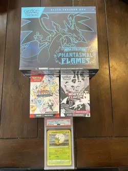 Pokemon Bundle: Phantasmal Flames ETB,Prismatic & White Flare Bndl, Edlegoss G-7 - Image 1